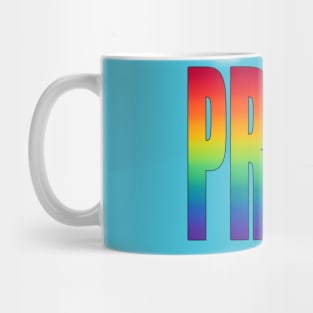 Pride Rainbow Text Mug